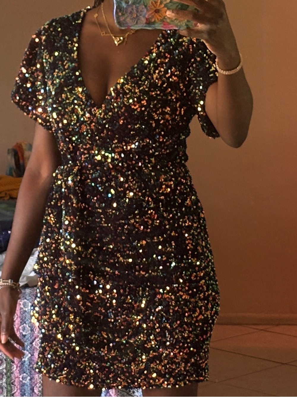 Sparkle mini dress